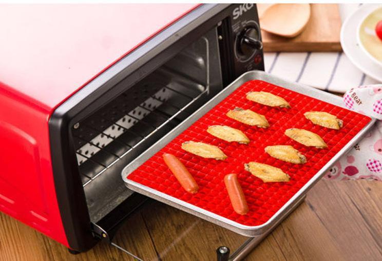 Gadgets d'Eve cuisine Tapis de cuisson en silicone rouge, "Pyramide magique"